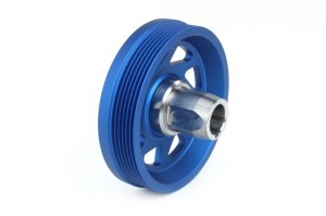 Subaru FXT Crank Pulley - Perrin Performance - Lightweight - Blue - `20-`25